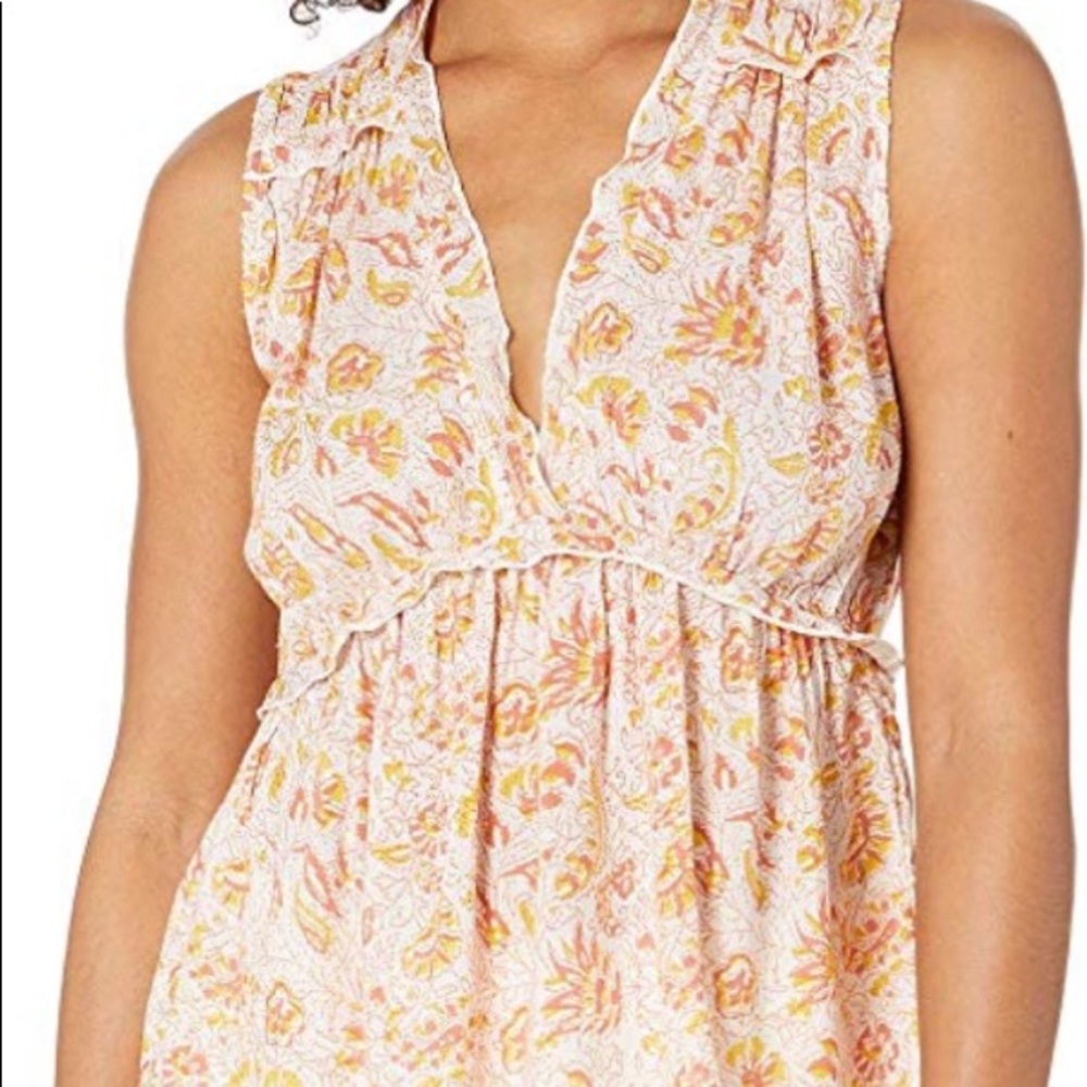 Lucky🍀Brand NWT szXS sleeveless ruffled top - Picture 2 of 9